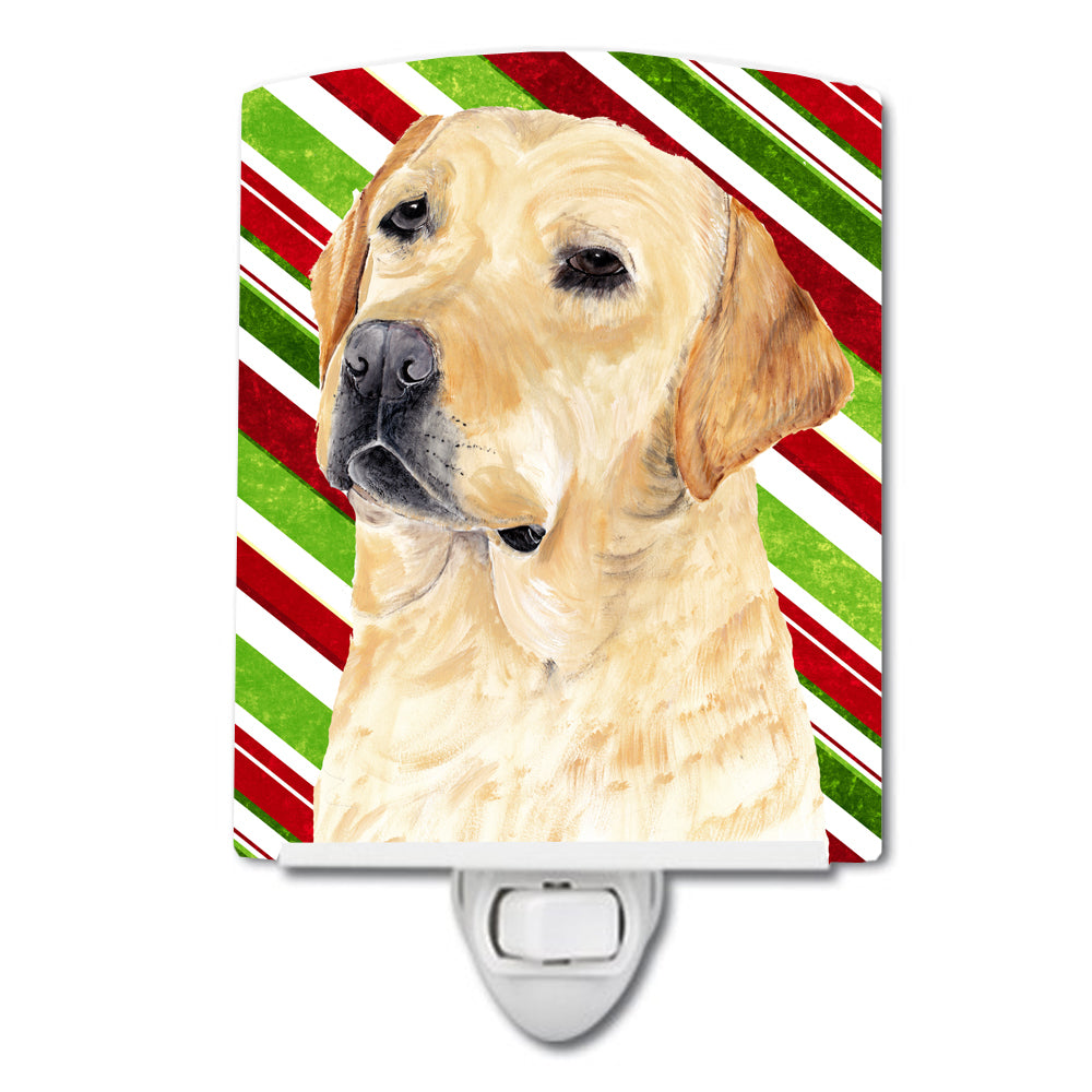 Labrador Candy Cane Holiday Christmas Ceramic Night Light SC9336CNL - the-store.com