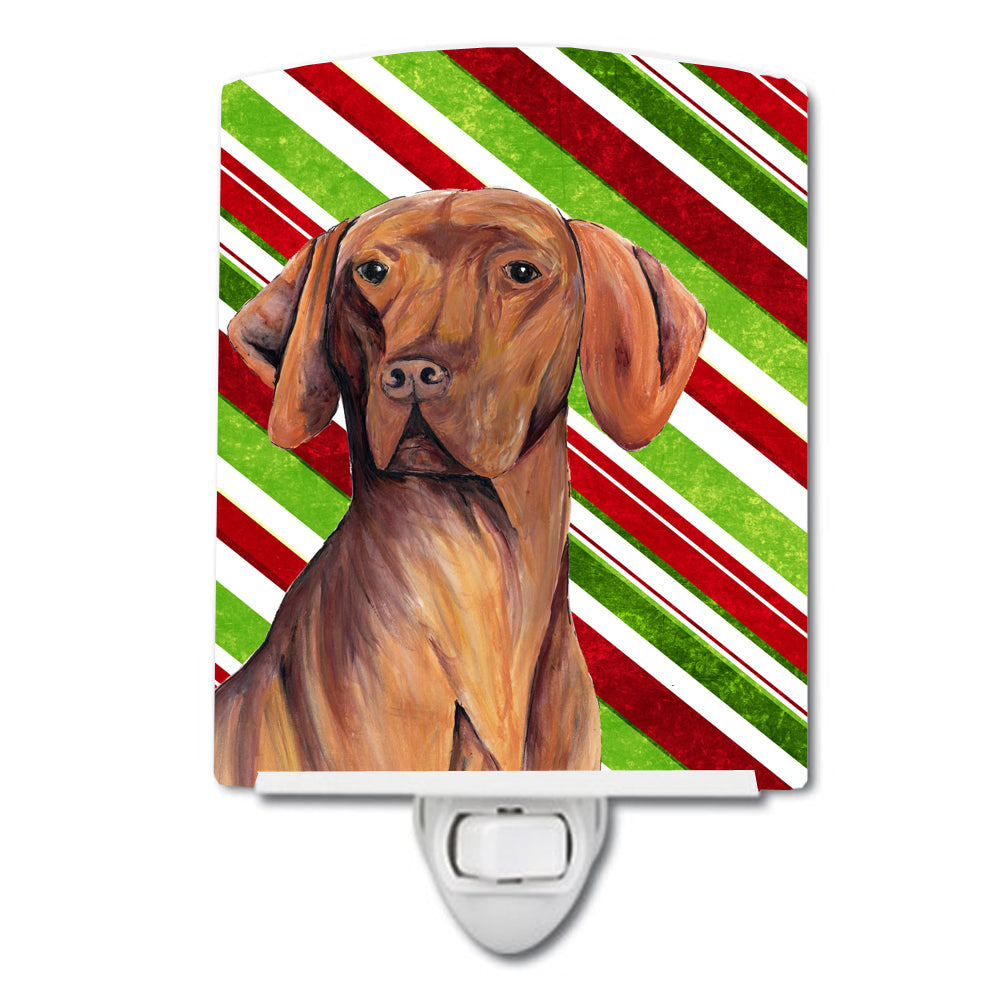 Vizsla Candy Cane Holiday Christmas Ceramic Night Light SC9338CNL - the-store.com