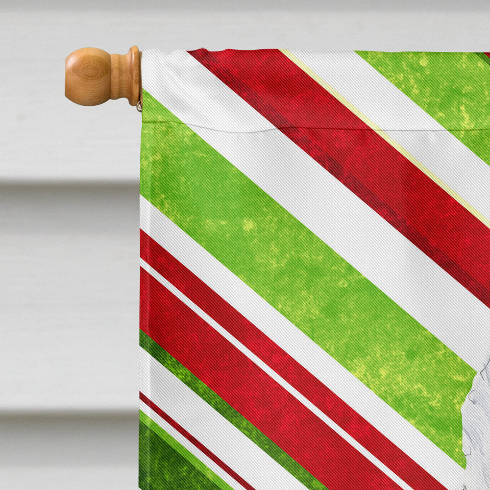 American Eskimo Candy Cane Holiday Christmas Flag Canvas House Size  the-store.com.