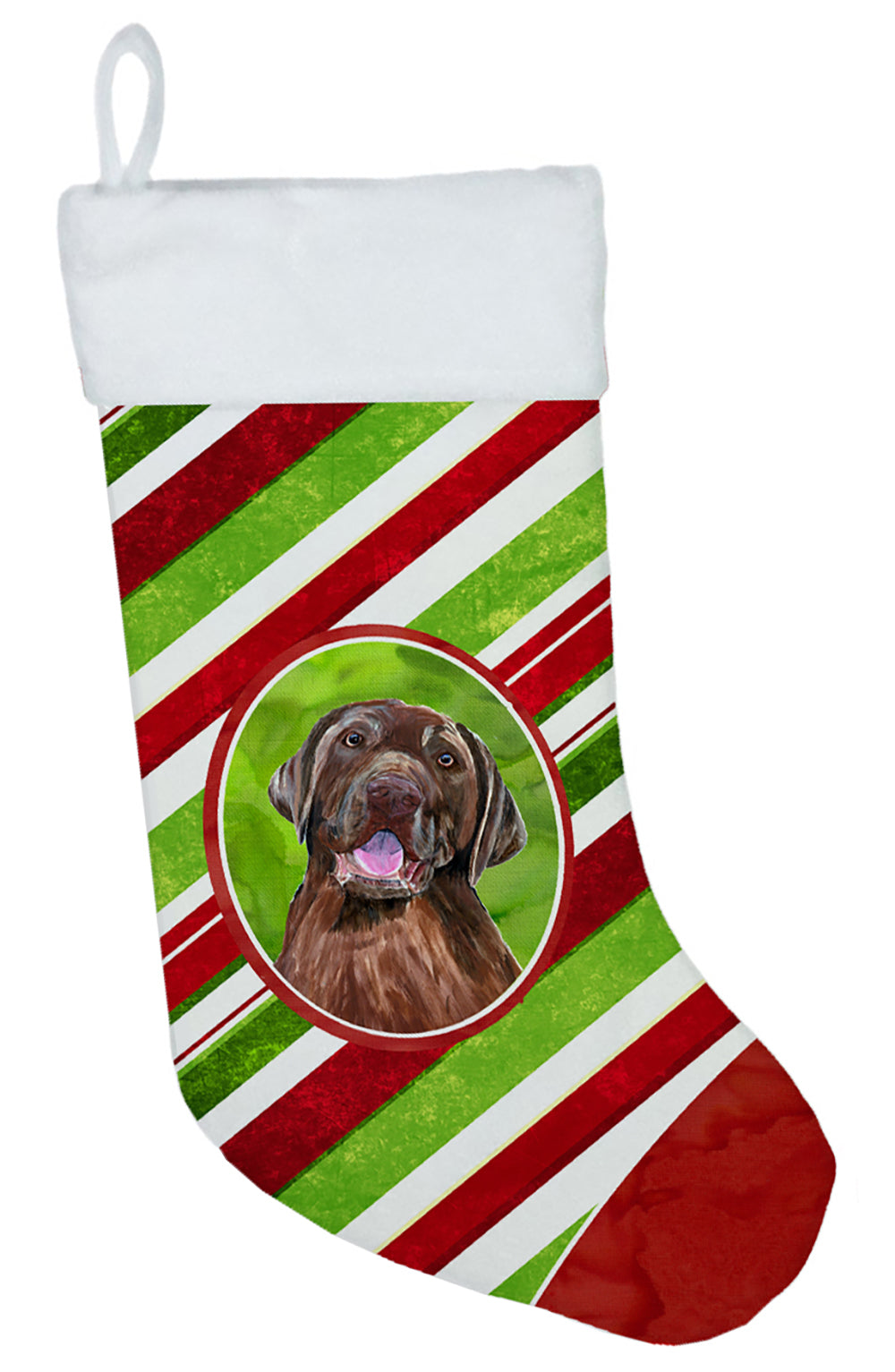 Labrador Candy Cane Holiday Christmas  Christmas Stocking SC9344  the-store.com.