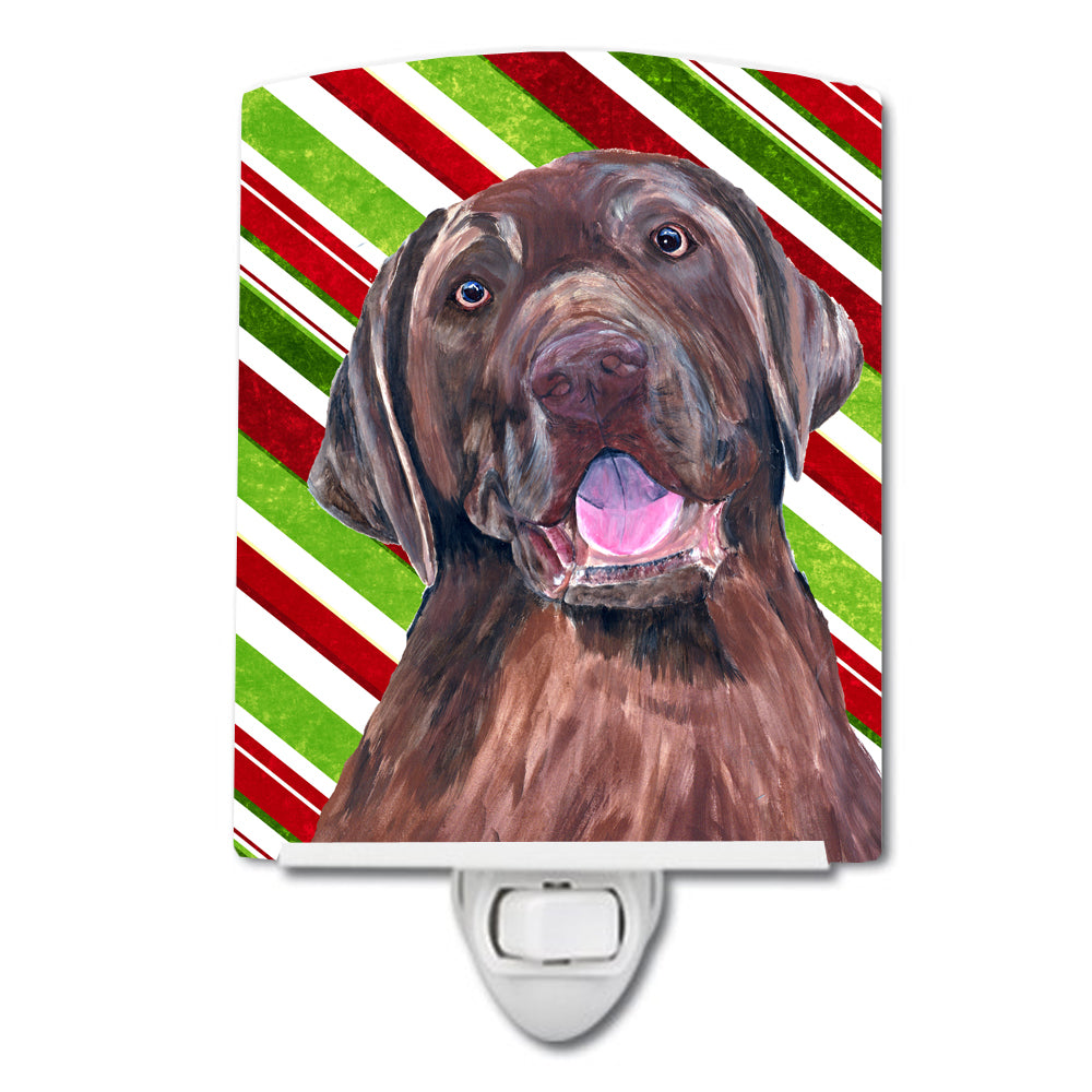 Labrador Candy Cane Holiday Christmas Ceramic Night Light SC9344CNL - the-store.com