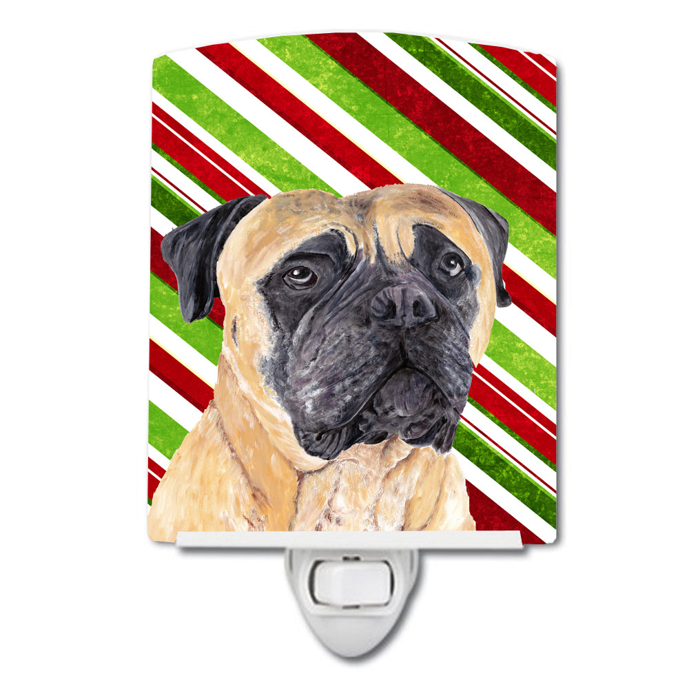 Mastiff Candy Cane Holiday Christmas Ceramic Night Light SC9345CNL - the-store.com