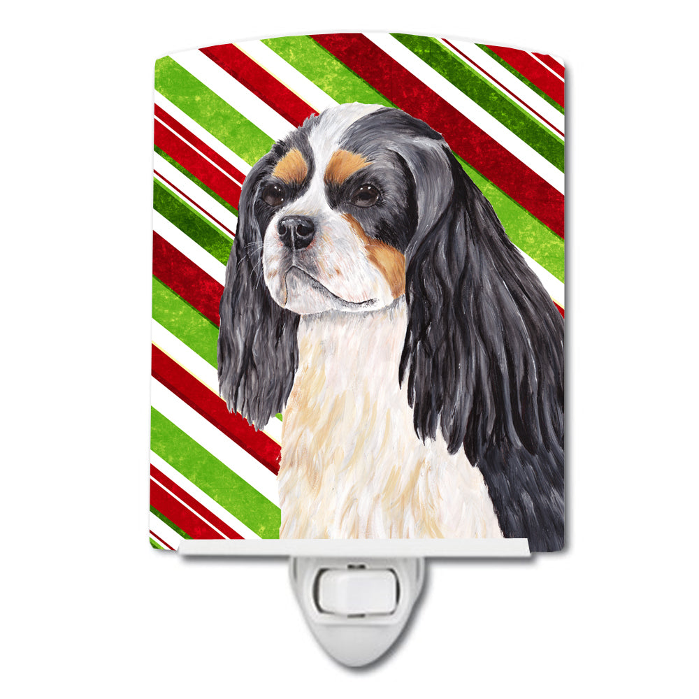 Cavalier Spaniel Candy Cane Holiday Christmas Ceramic Night Light SC9351CNL - the-store.com