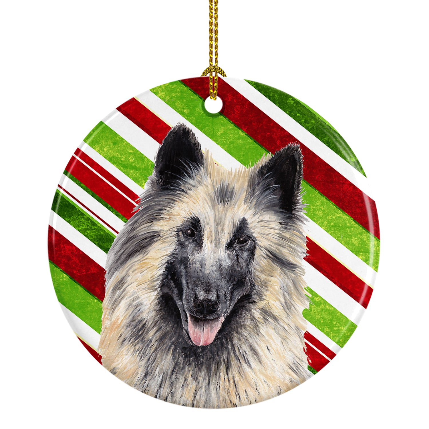 Belgian Tervuren Candy Cane Holiday Christmas  Ceramic Ornament SC9352 - the-store.com