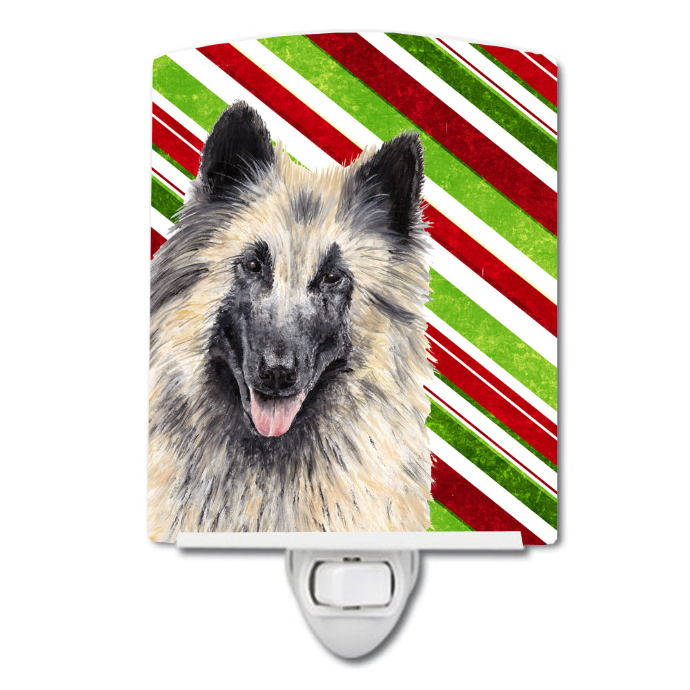 Belgian Tervuren Candy Cane Holiday Christmas Ceramic Night Light SC9352CNL - the-store.com