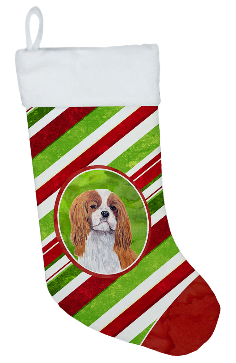 Cavalier Spaniel Candy Cane Holiday Christmas  Christmas Stocking SC9354  the-store.com.