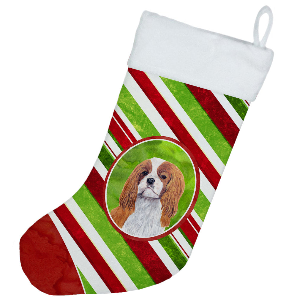 Cavalier Spaniel Candy Cane Holiday Christmas  Christmas Stocking SC9354  the-store.com.