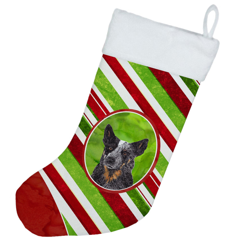 Australian Cattle Dog Candy Cane Holiday Christmas  Christmas Stocking SC9356  the-store.com.