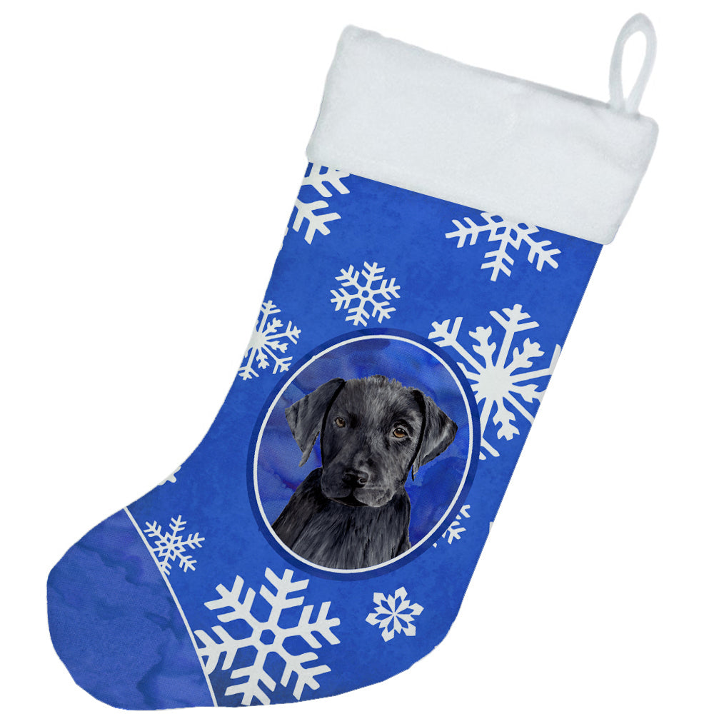 Labrador Winter Snowflakes Christmas Stocking SC9364  the-store.com.