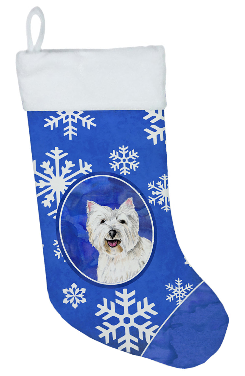 Westie Winter Snowflakes Christmas Stocking SC9370  the-store.com.