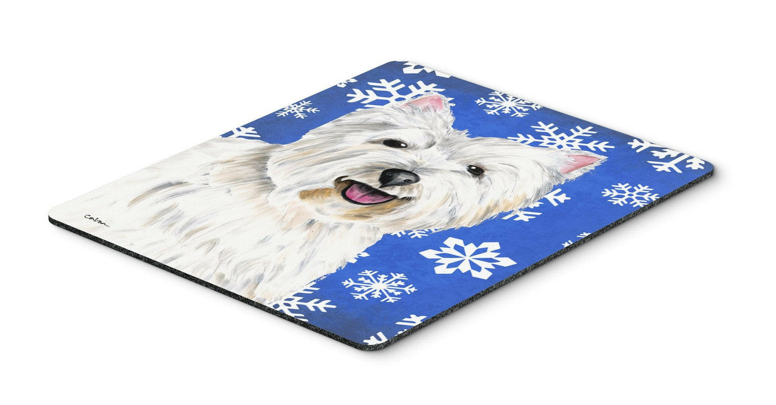 Westie Winter Snowflakes Holiday Mouse Pad, Hot Pad or Trivet by Caroline's Treasures