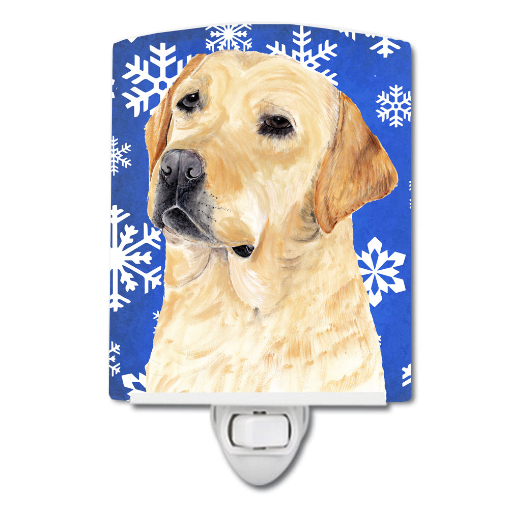 Labrador Winter Snowflakes Holiday Ceramic Night Light SC9376CNL - the-store.com