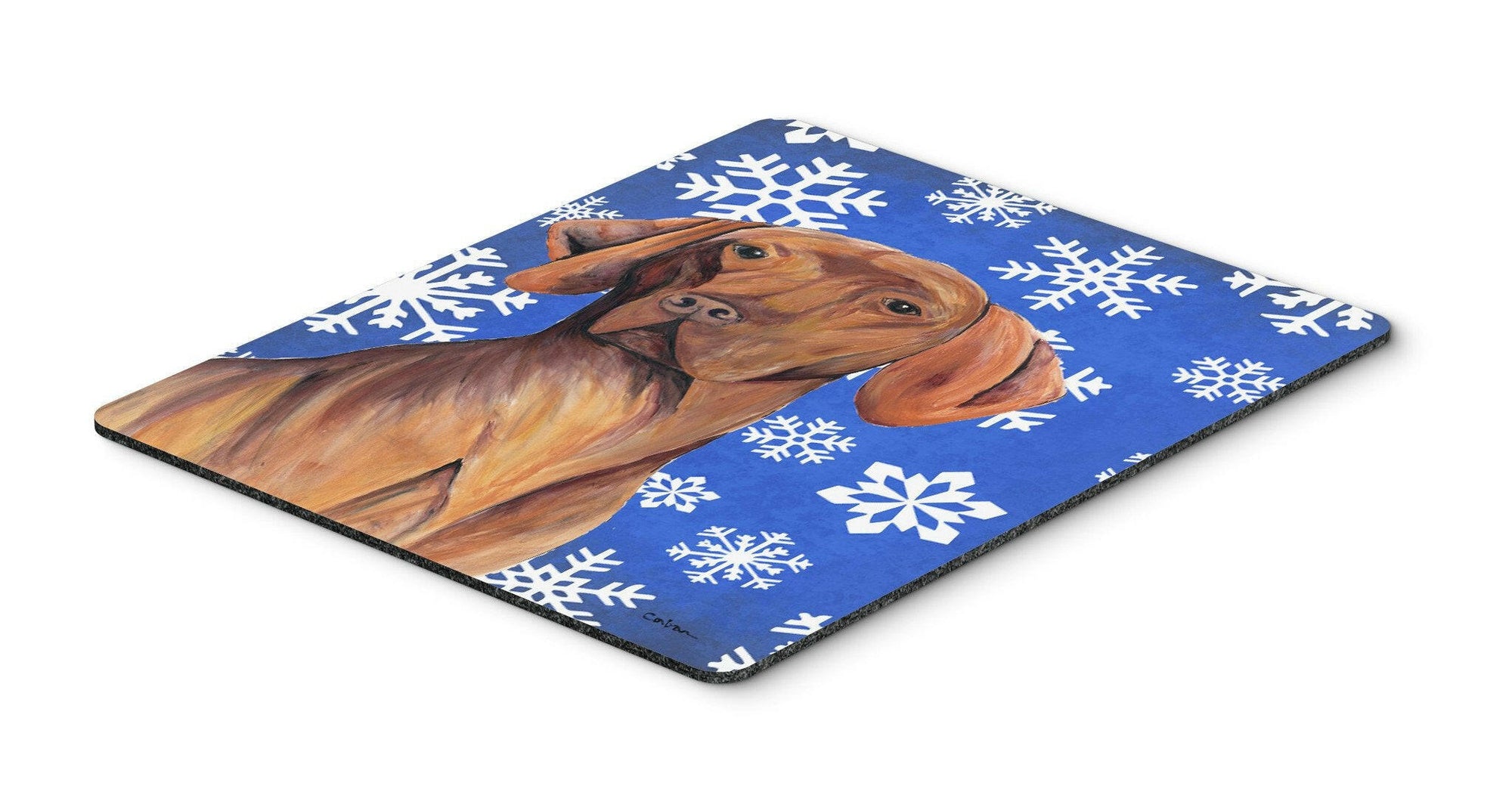 Vizsla Winter Snowflakes Holiday Mouse Pad, Hot Pad or Trivet by Caroline's Treasures