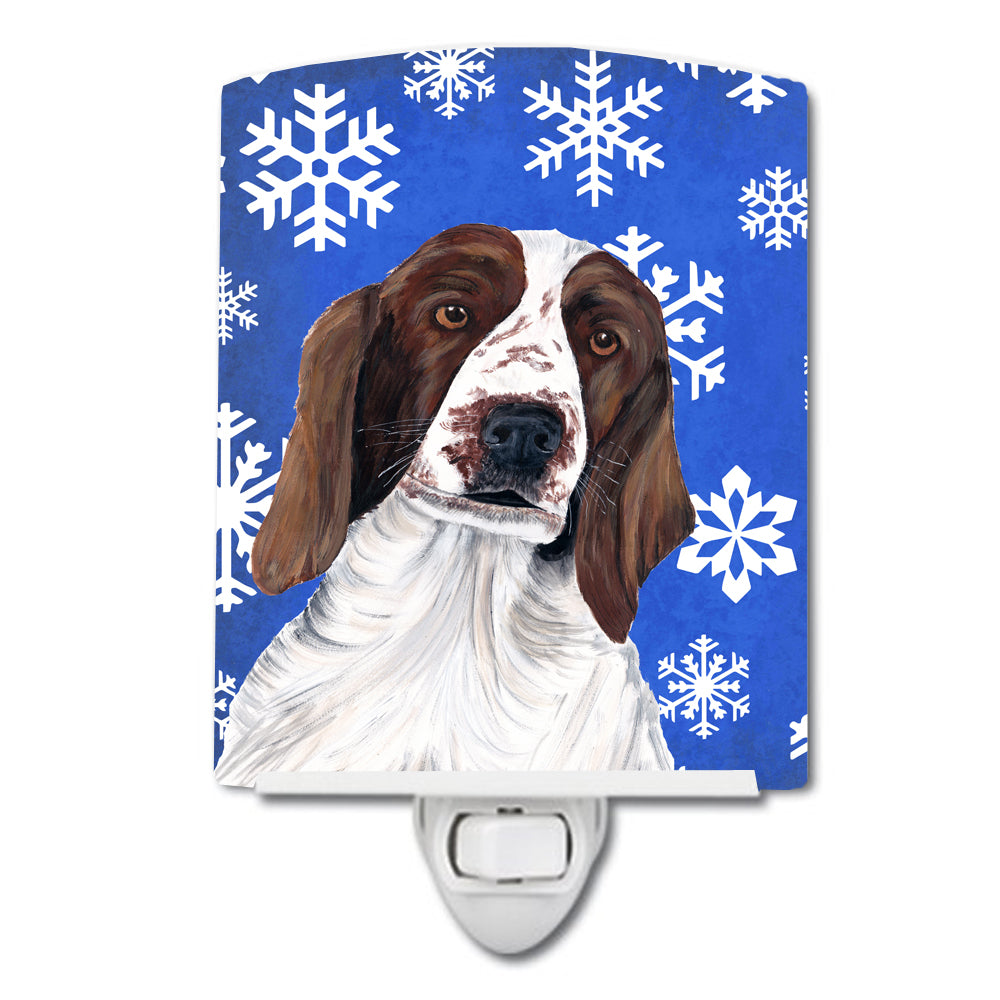 Welsh Springer Spaniel Winter Snowflakes Holiday Ceramic Night Light SC9380CNL - the-store.com