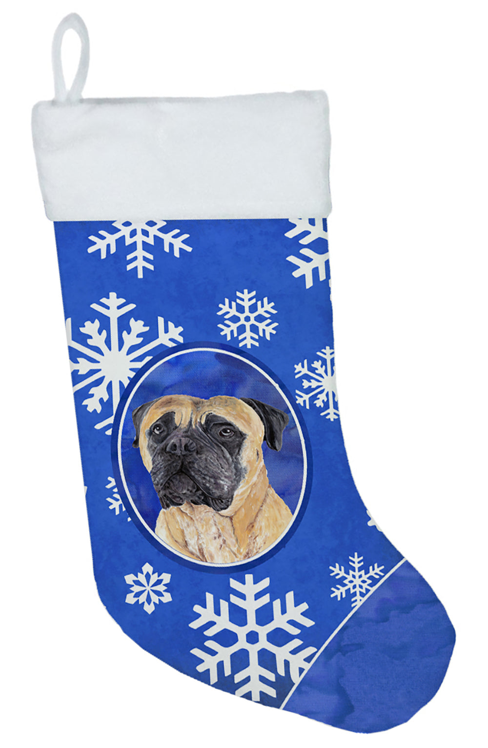 Mastiff Winter Snowflakes Christmas Stocking SC9385  the-store.com.