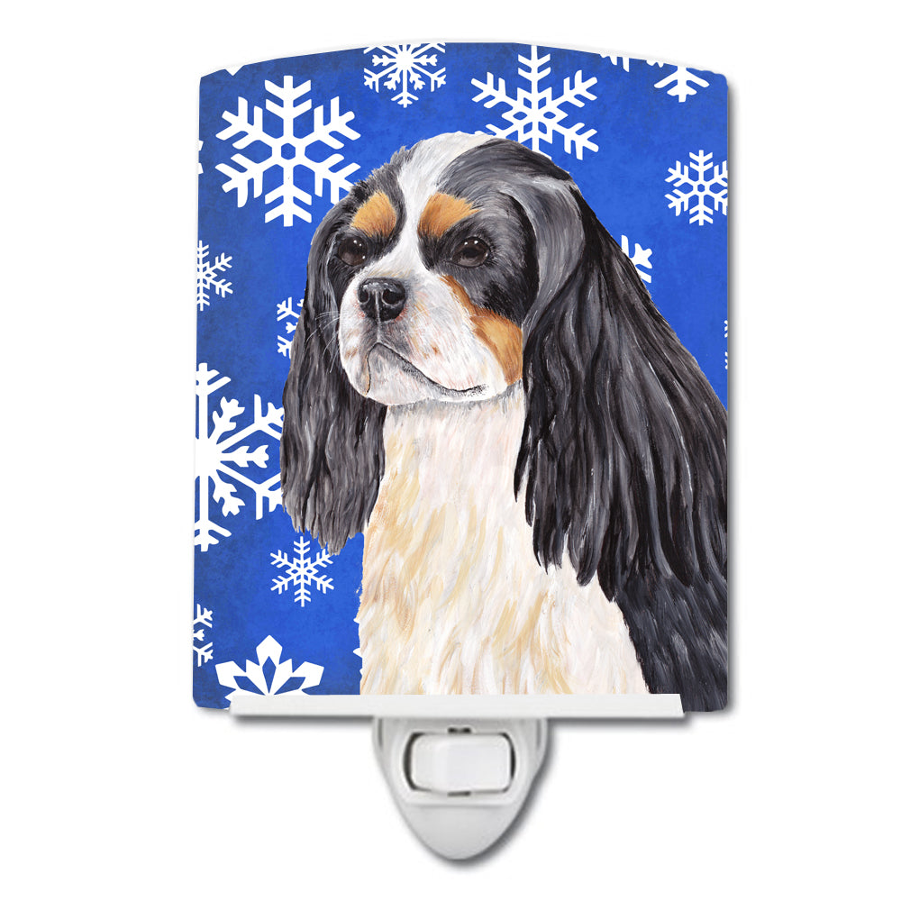 Cavalier Spaniel Winter Snowflakes Holiday Ceramic Night Light SC9391CNL - the-store.com