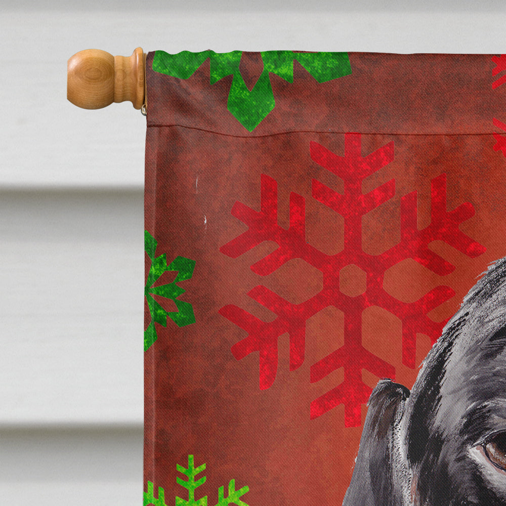 Dachshund Red Green Snowflake Holiday Christmas Flag Canvas House Size  the-store.com.