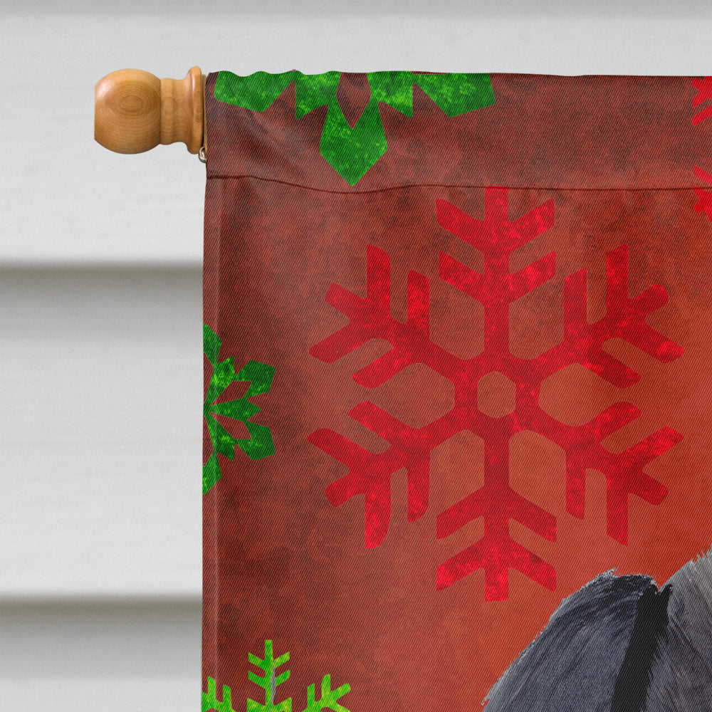 Labrador Red Green Snowflake Holiday Christmas Flag Canvas House Size  the-store.com.