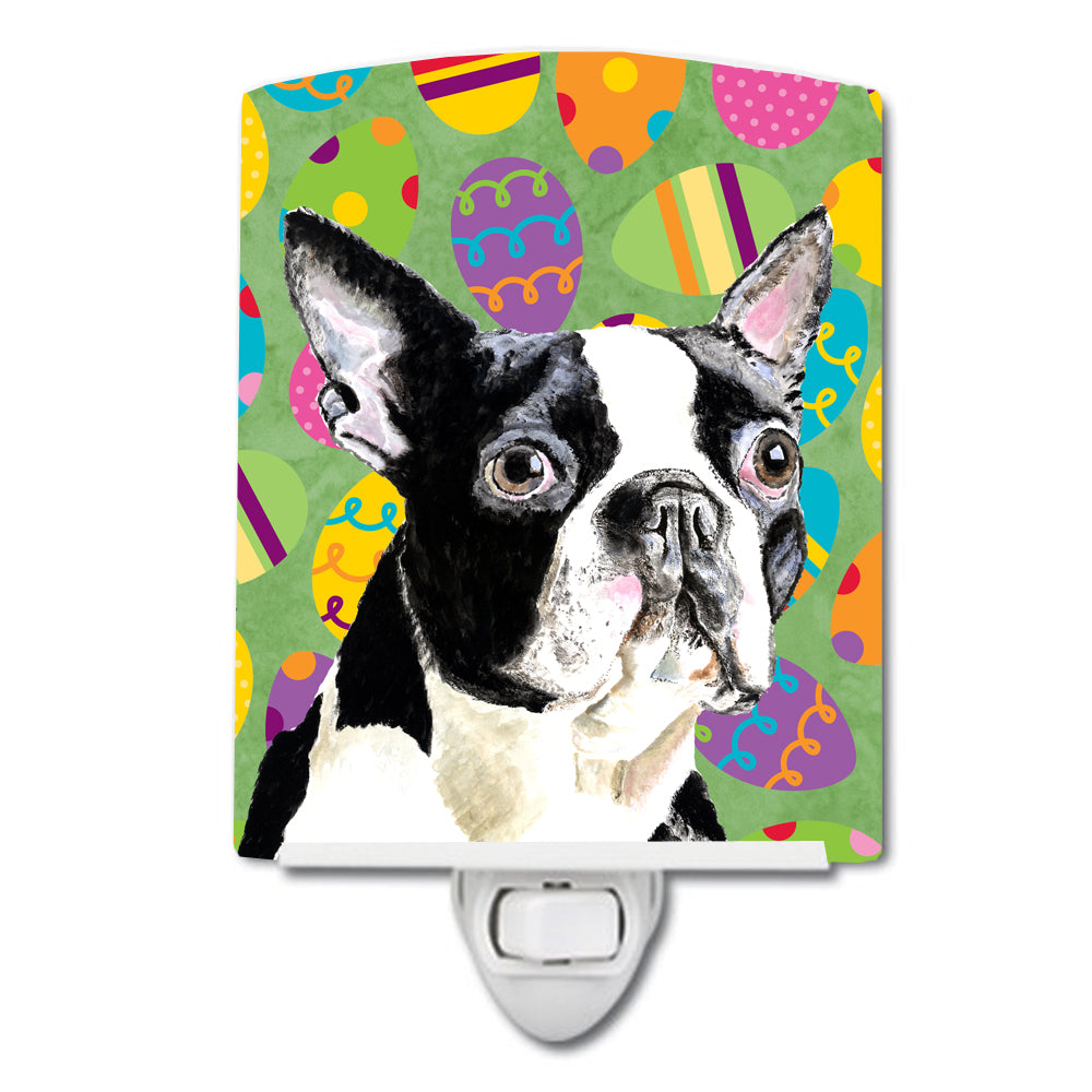 Boston Terrier Easter Eggtravaganza Ceramic Night Light SC9440CNL - the-store.com