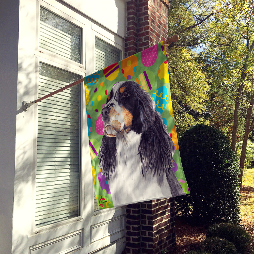 Springer Spaniel Easter Eggtravaganza Flag Canvas House Size  the-store.com.