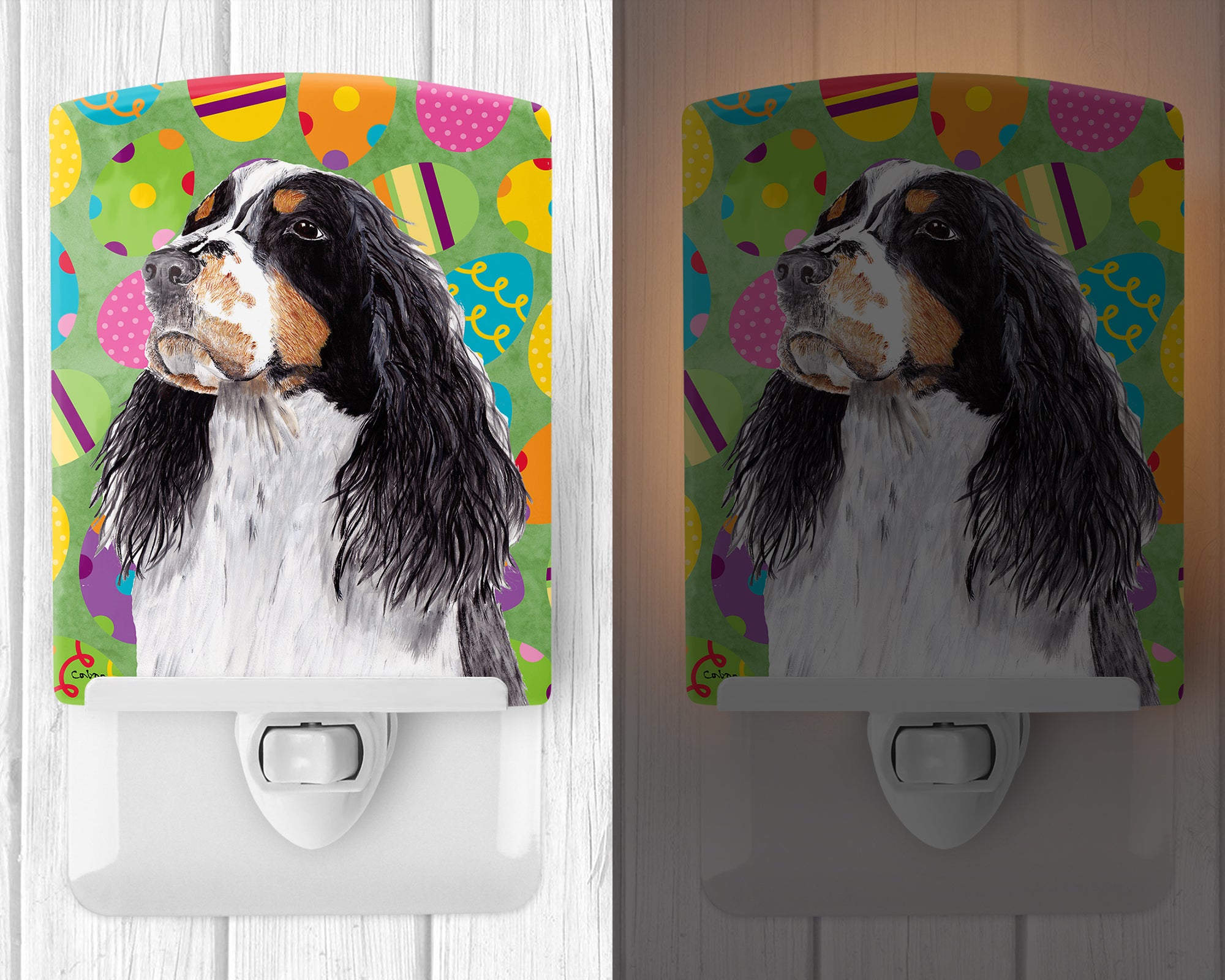 Springer Spaniel Easter Eggtravaganza Ceramic Night Light SC9441CNL - the-store.com