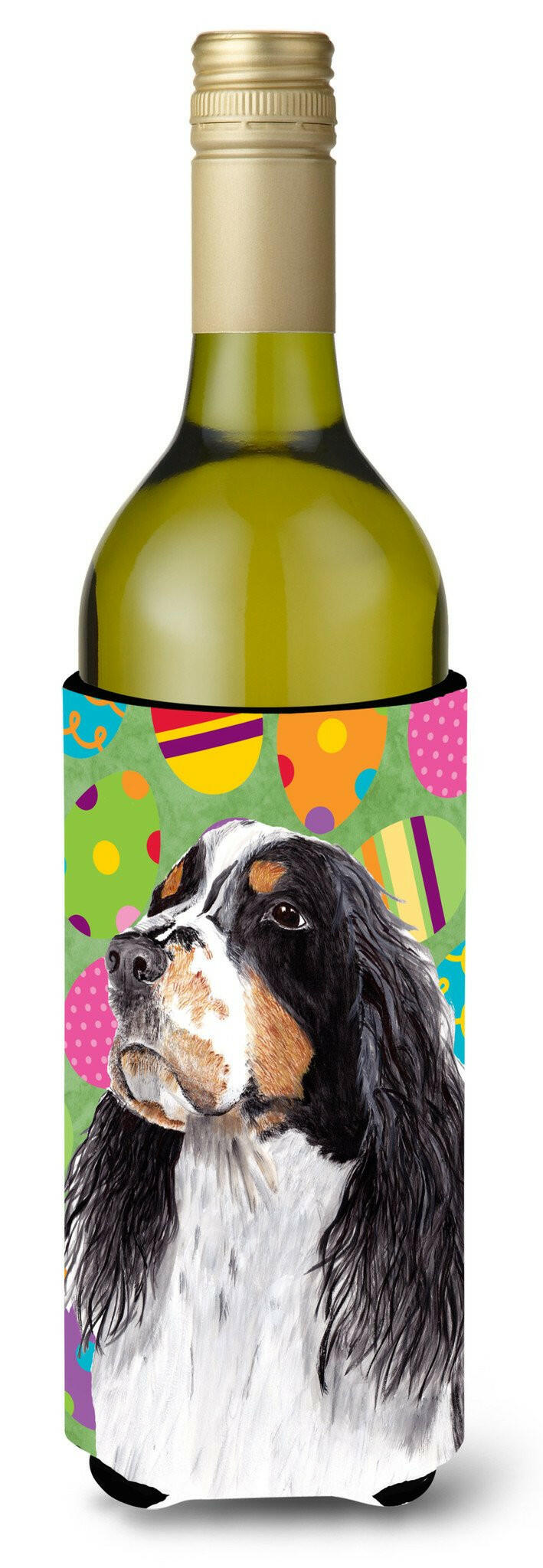 Springer Spaniel Easter Eggtravaganza Wine Bottle Beverage Insulator Beverage Insulator Hugger by Caroline&#39;s Treasures