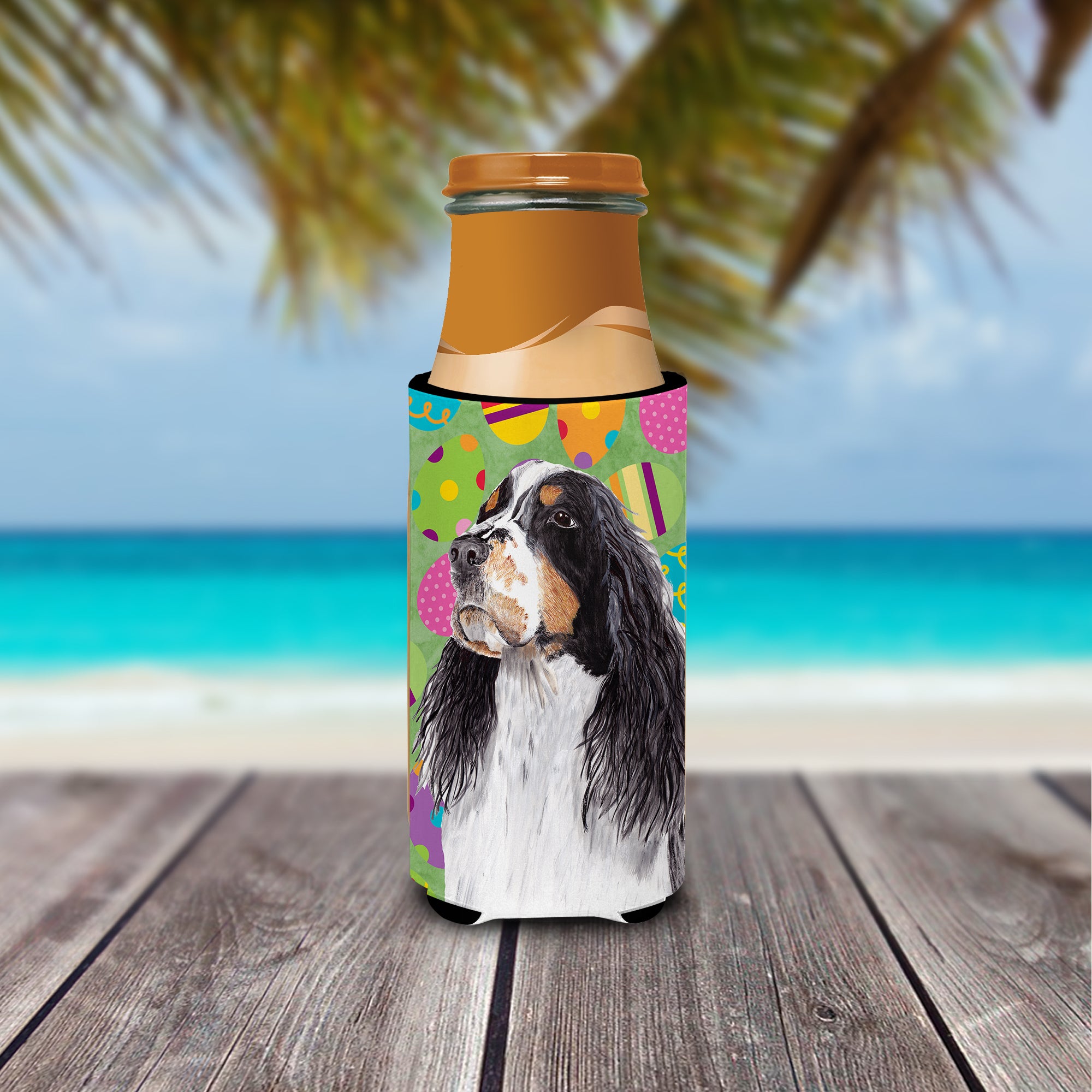 Springer Spaniel Easter Eggtravaganza Ultra Beverage Insulators for slim cans SC9441MUK.