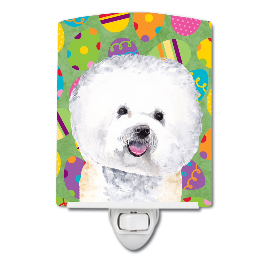 Bichon Frise Easter Eggtravaganza Ceramic Night Light SC9442CNL - the-store.com