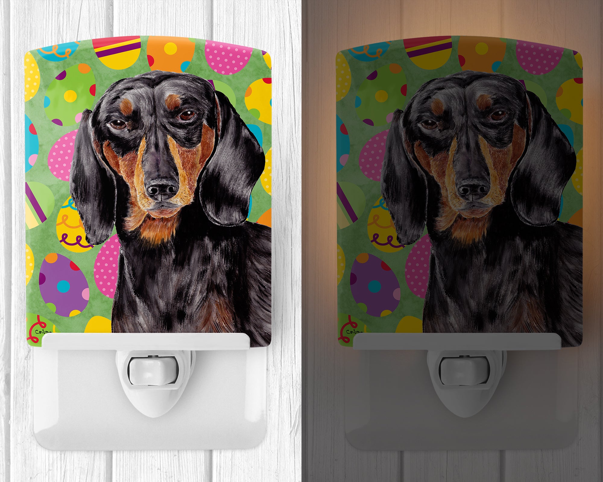 Dachshund Easter Eggtravaganza Ceramic Night Light SC9443CNL - the-store.com