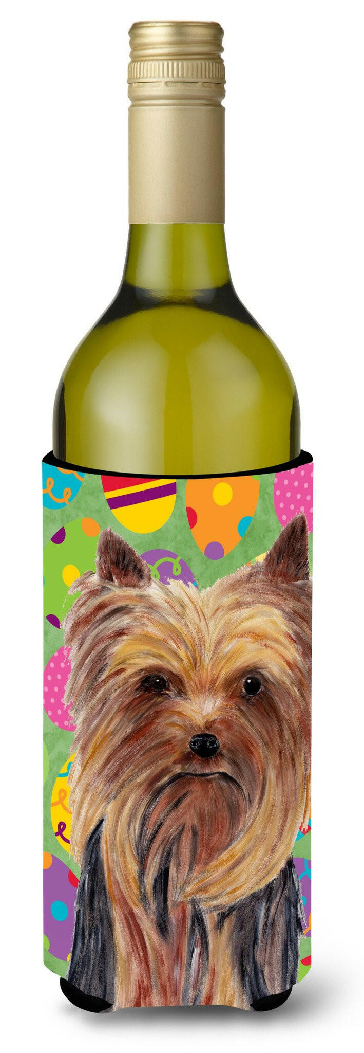 Yorkie Easter Eggtravaganza Wine Bottle Beverage Insulator Beverage Insulator Hugger by Caroline&#39;s Treasures