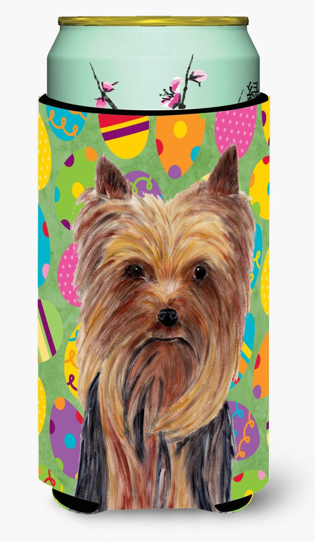 Yorkie Easter Eggtravaganza  Tall Boy Beverage Insulator Beverage Insulator Hugger by Caroline's Treasures