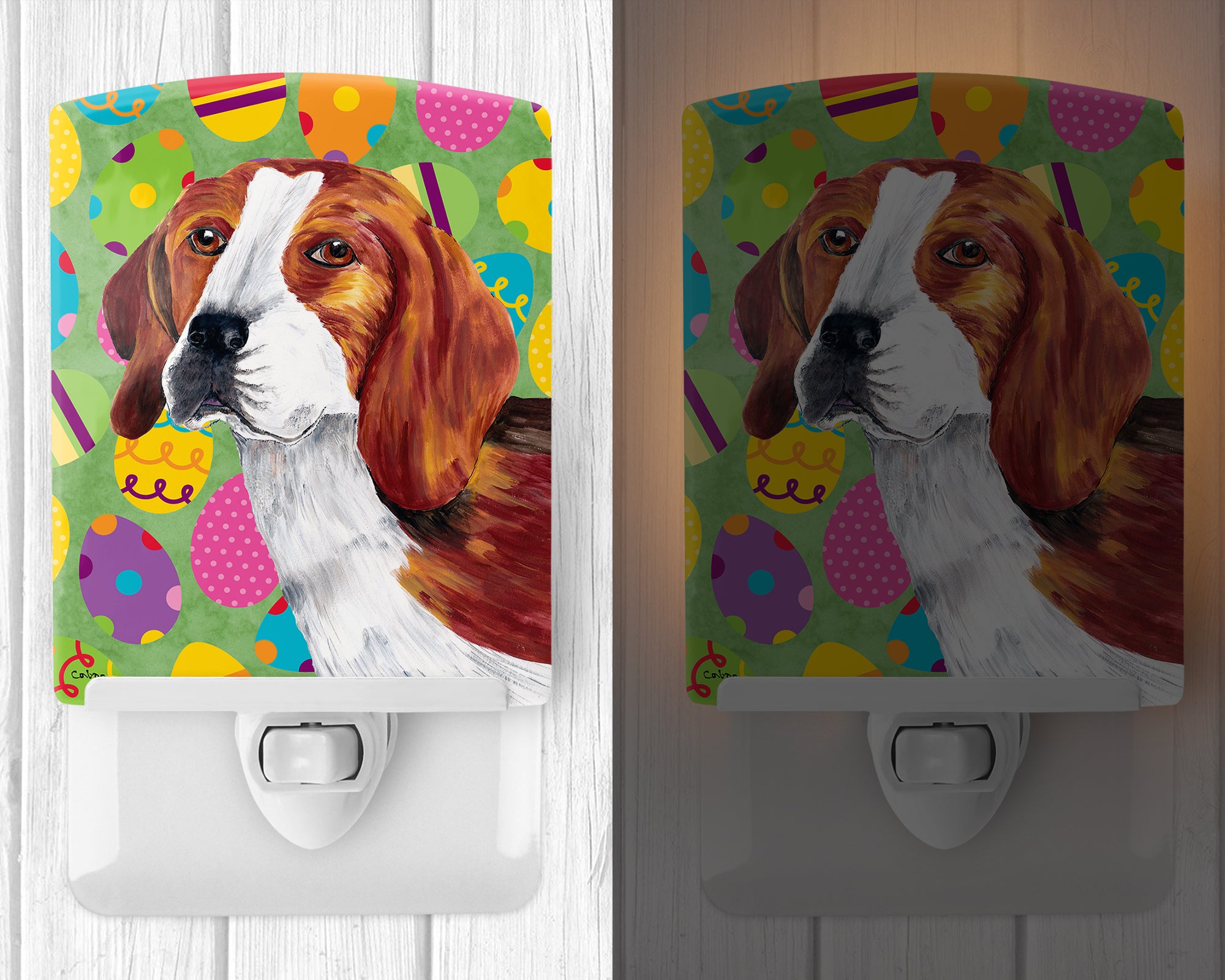 Beagle Easter Eggtravaganza Ceramic Night Light SC9449CNL - the-store.com