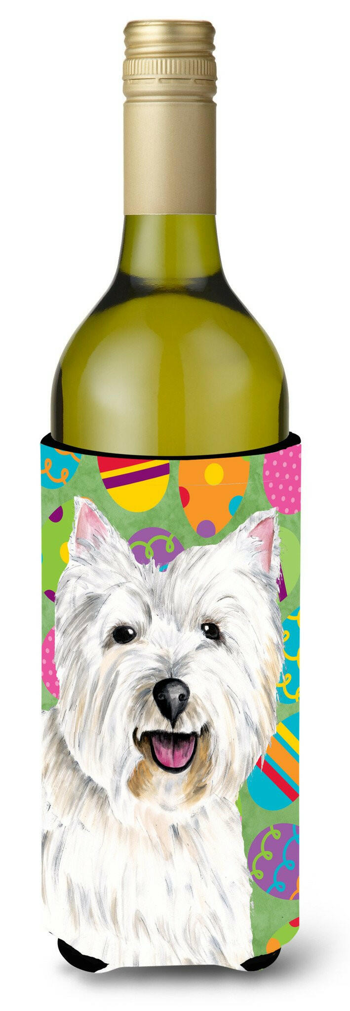 Westie Easter Eggtravaganza Wine Bottle Beverage Insulator Beverage Insulator Hugger SC9450LITERK by Caroline&#39;s Treasures