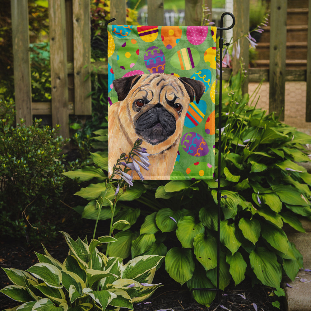 Pug Easter Eggtravaganza Flag Garden Size  the-store.com.