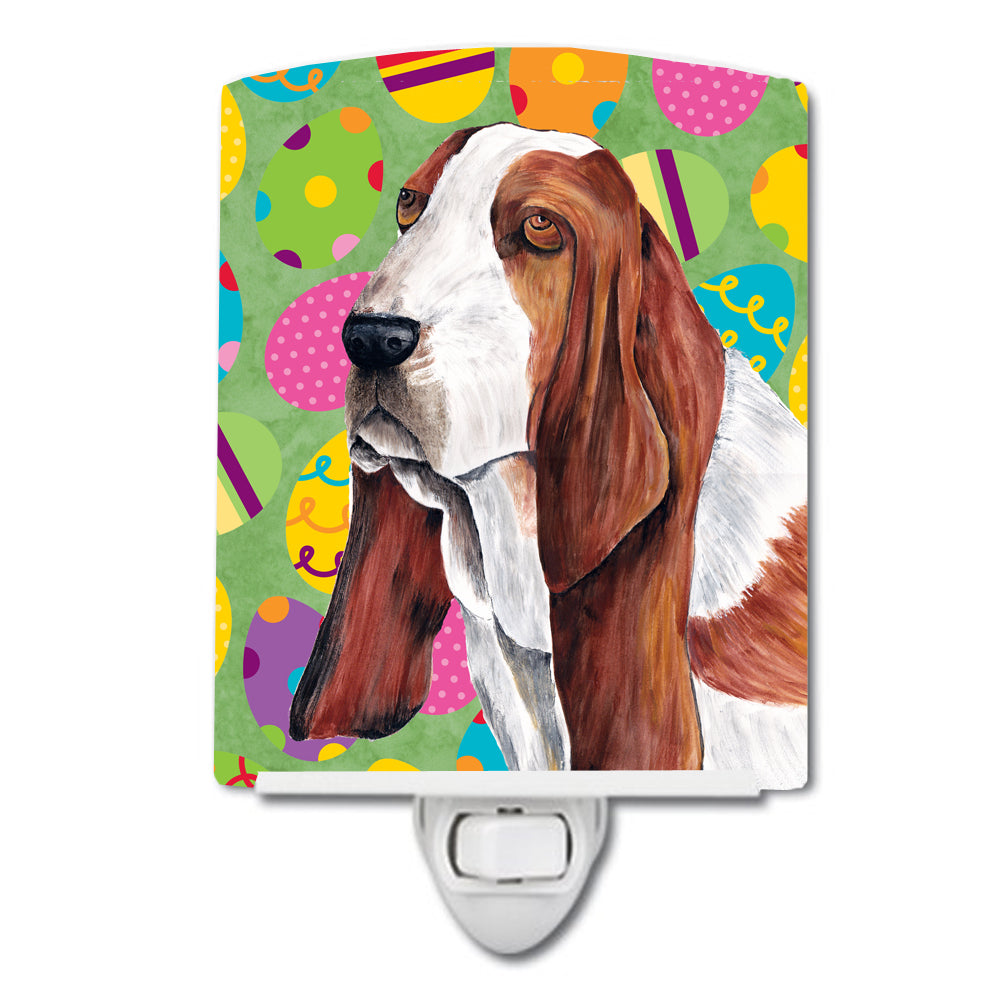 Basset Hound Easter Eggtravaganza Ceramic Night Light SC9452CNL - the-store.com