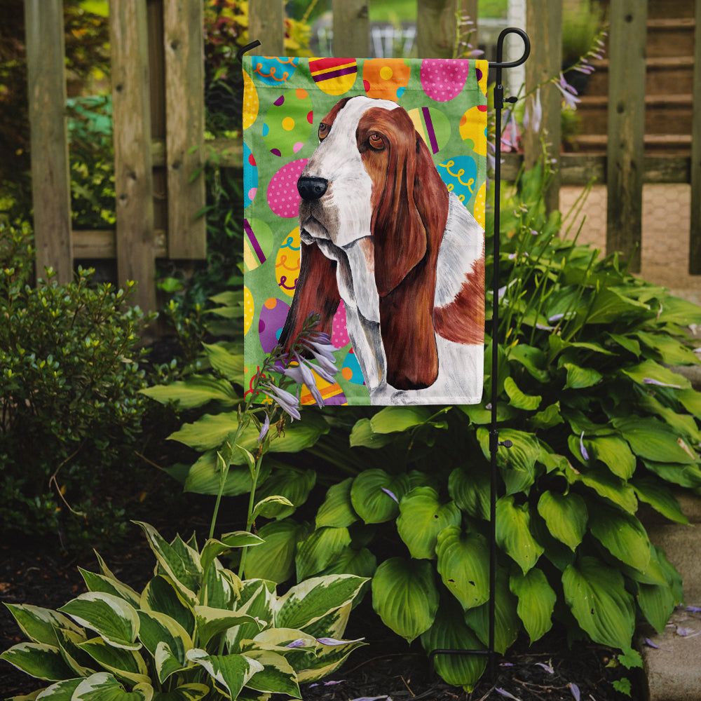 Basset Hound Easter Eggtravaganza Flag Garden Size  the-store.com.