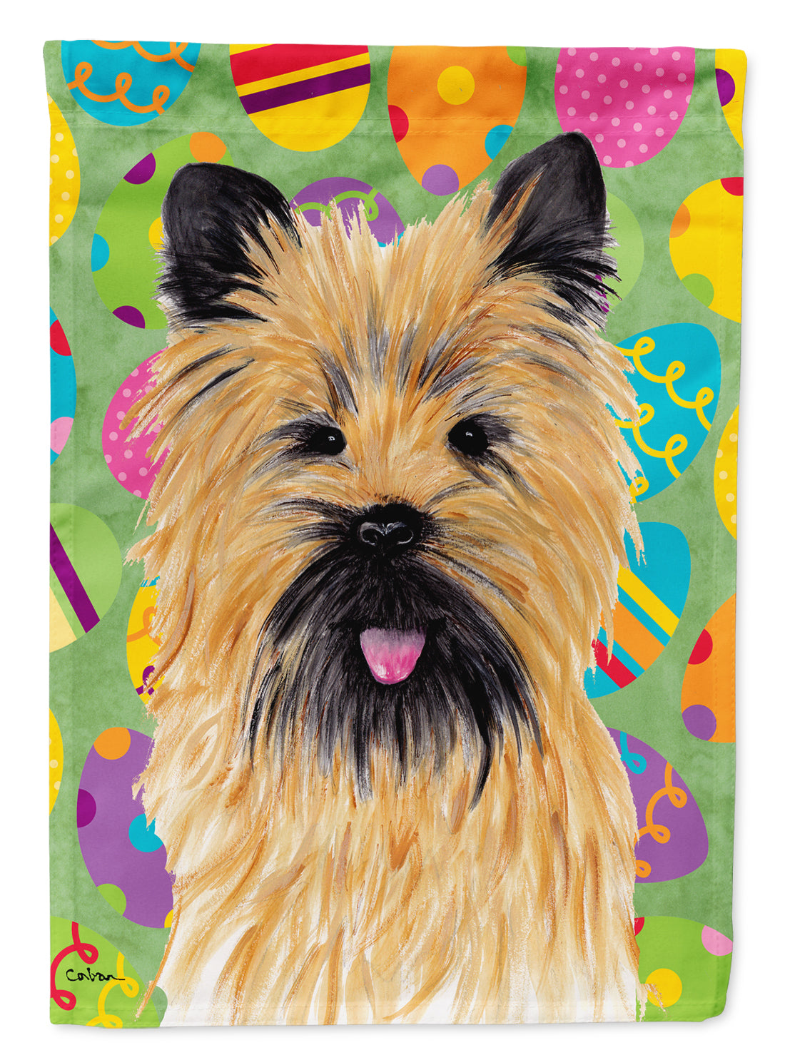 Cairn Terrier Easter Eggtravaganza Flag Canvas House Size  the-store.com.