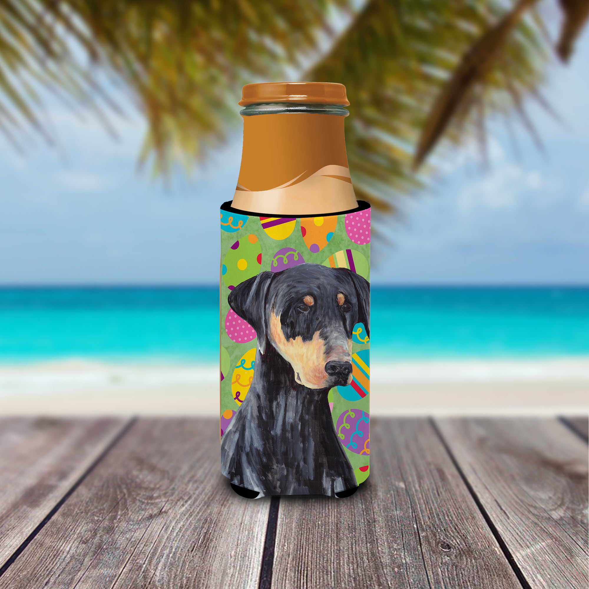 Doberman Easter Eggtravaganza Ultra Beverage Insulators for slim cans SC9457MUK.