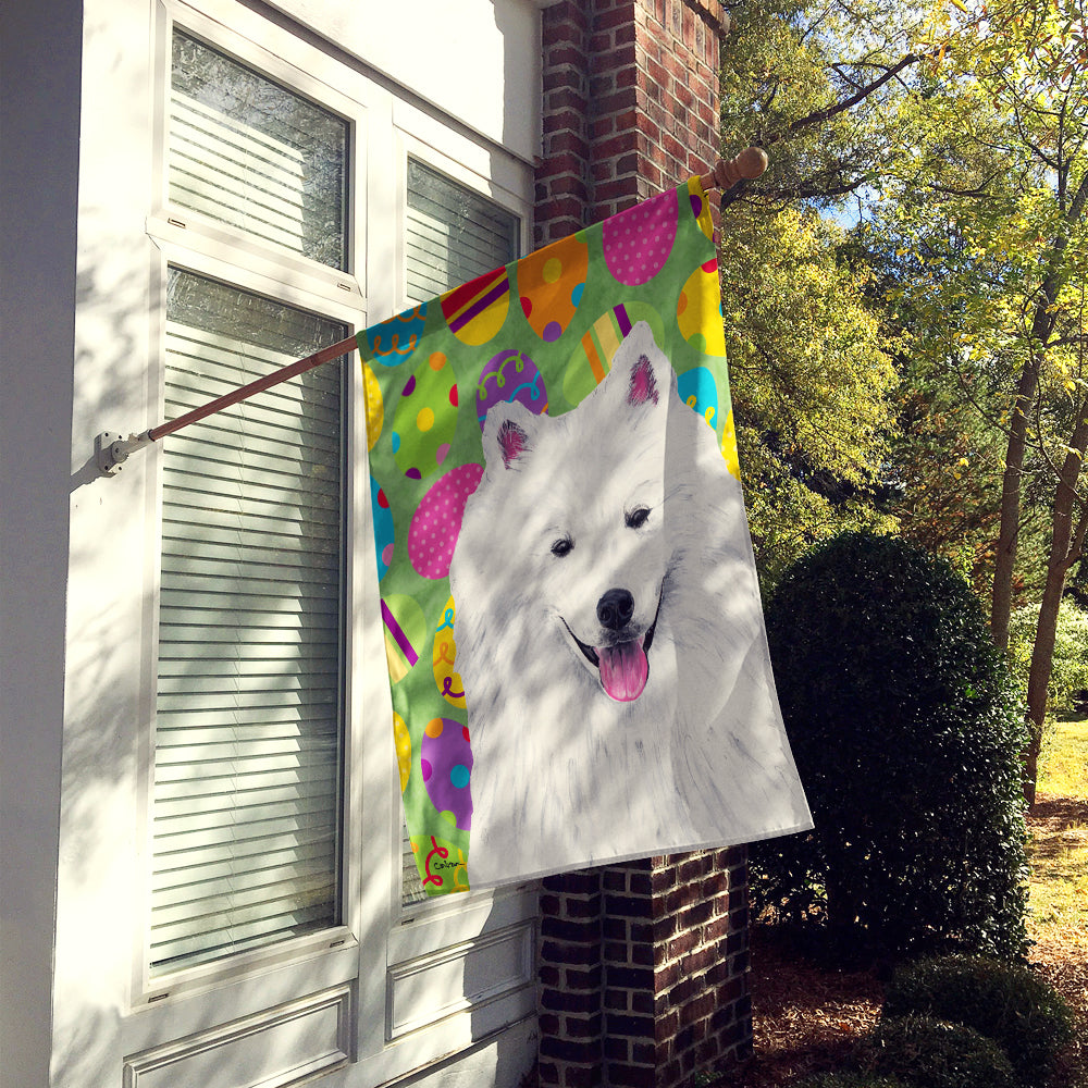 American Eskimo Easter Eggtravaganza Flag Canvas House Size  the-store.com.