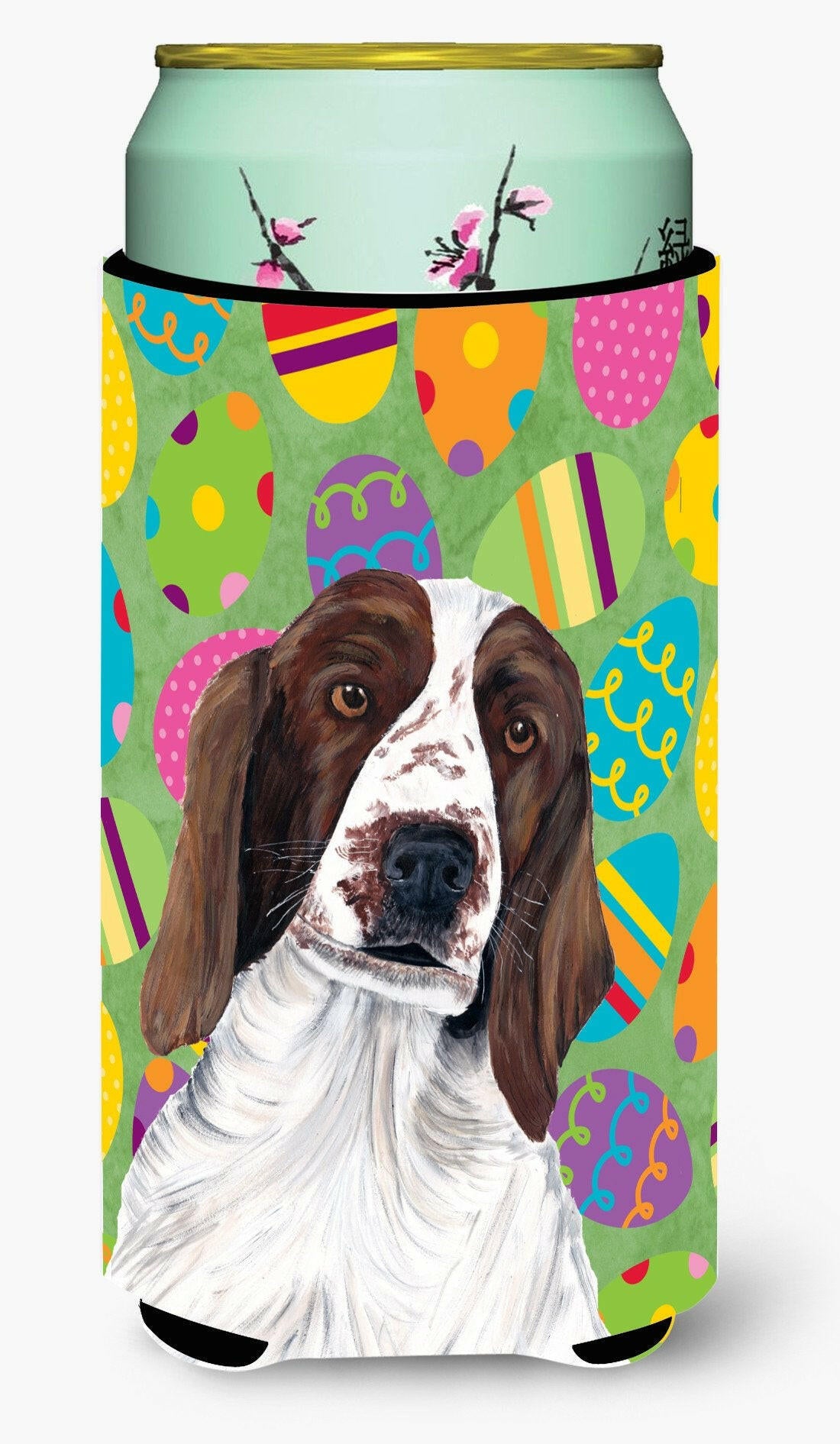 Welsh Springer Spaniel Easter Eggtravaganza  Tall Boy Beverage Insulator Beverage Insulator Hugger by Caroline&#39;s Treasures