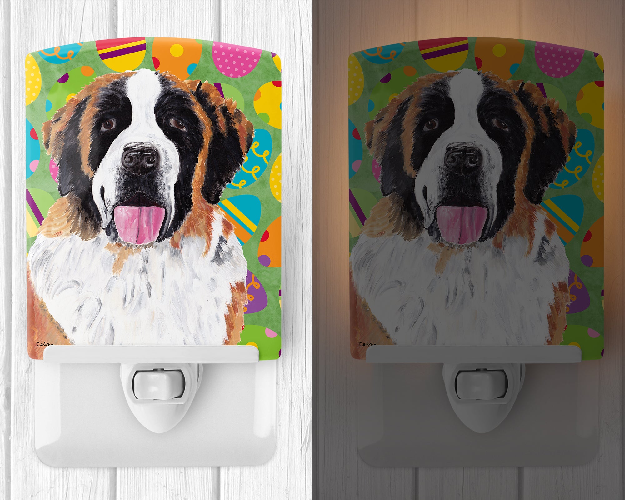 Saint Bernard Easter Eggtravaganza Ceramic Night Light SC9462CNL - the-store.com