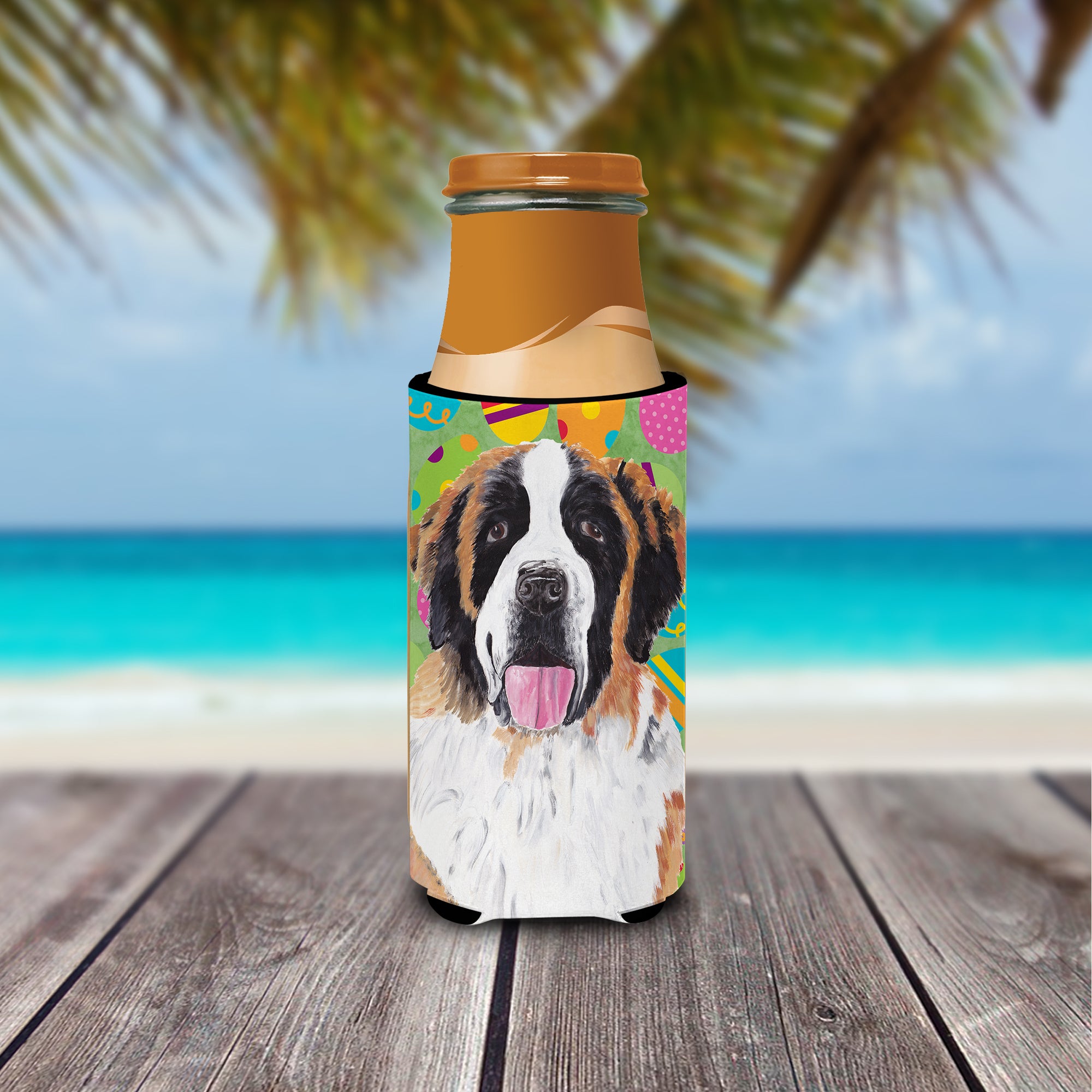 Saint Bernard Easter Eggtravaganza Ultra Beverage Insulators for slim cans SC9462MUK.