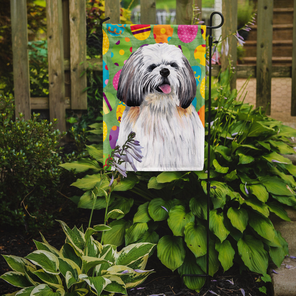 Shih Tzu Easter Eggtravaganza Flag Garden Size  the-store.com.