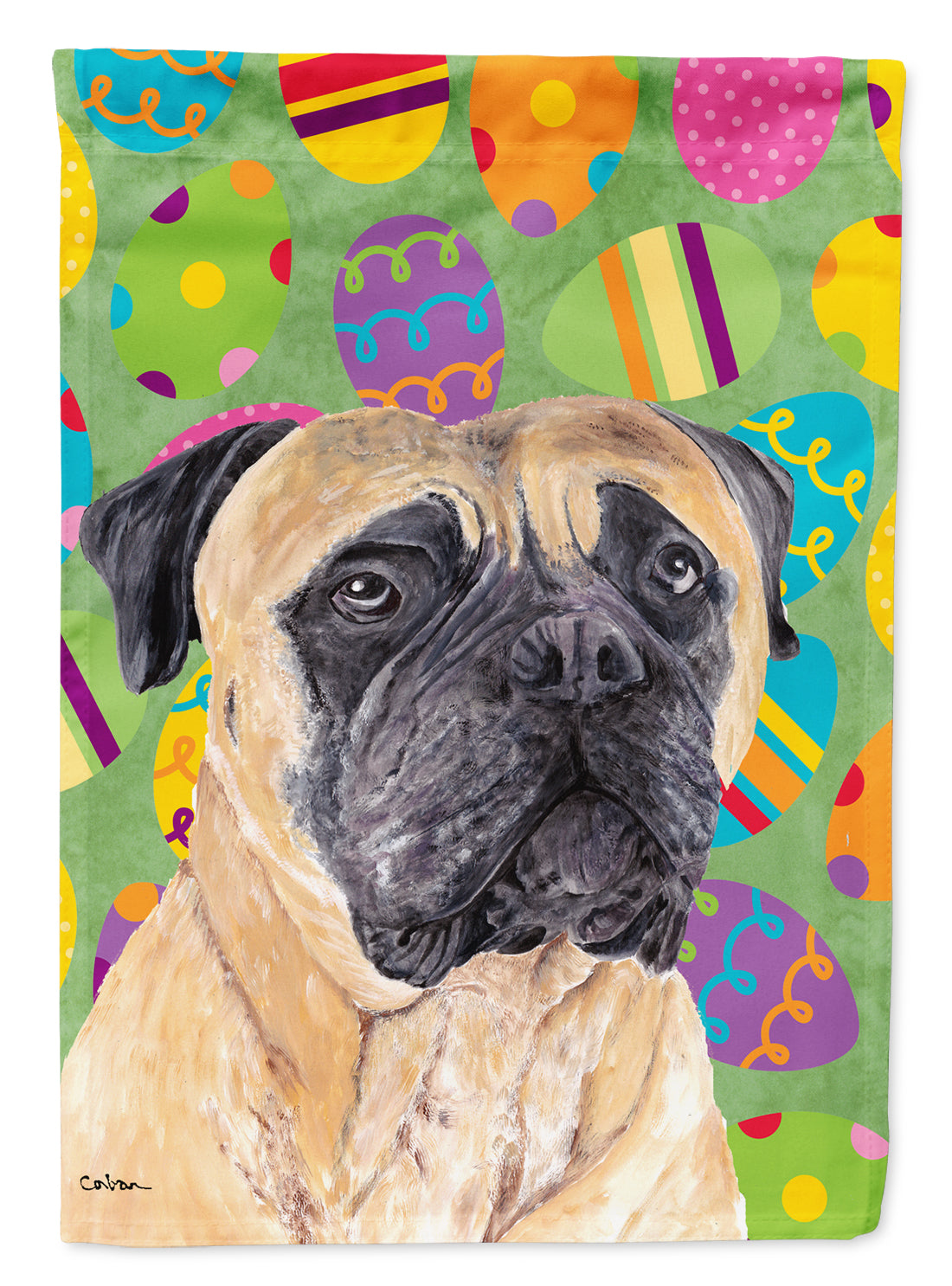 Mastiff Easter Eggtravaganza Flag Canvas House Size  the-store.com.