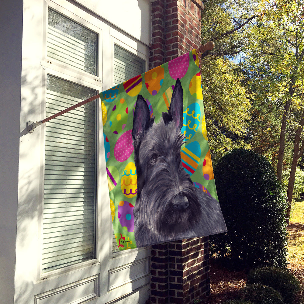 Scottish Terrier Easter Eggtravaganza Flag Canvas House Size  the-store.com.