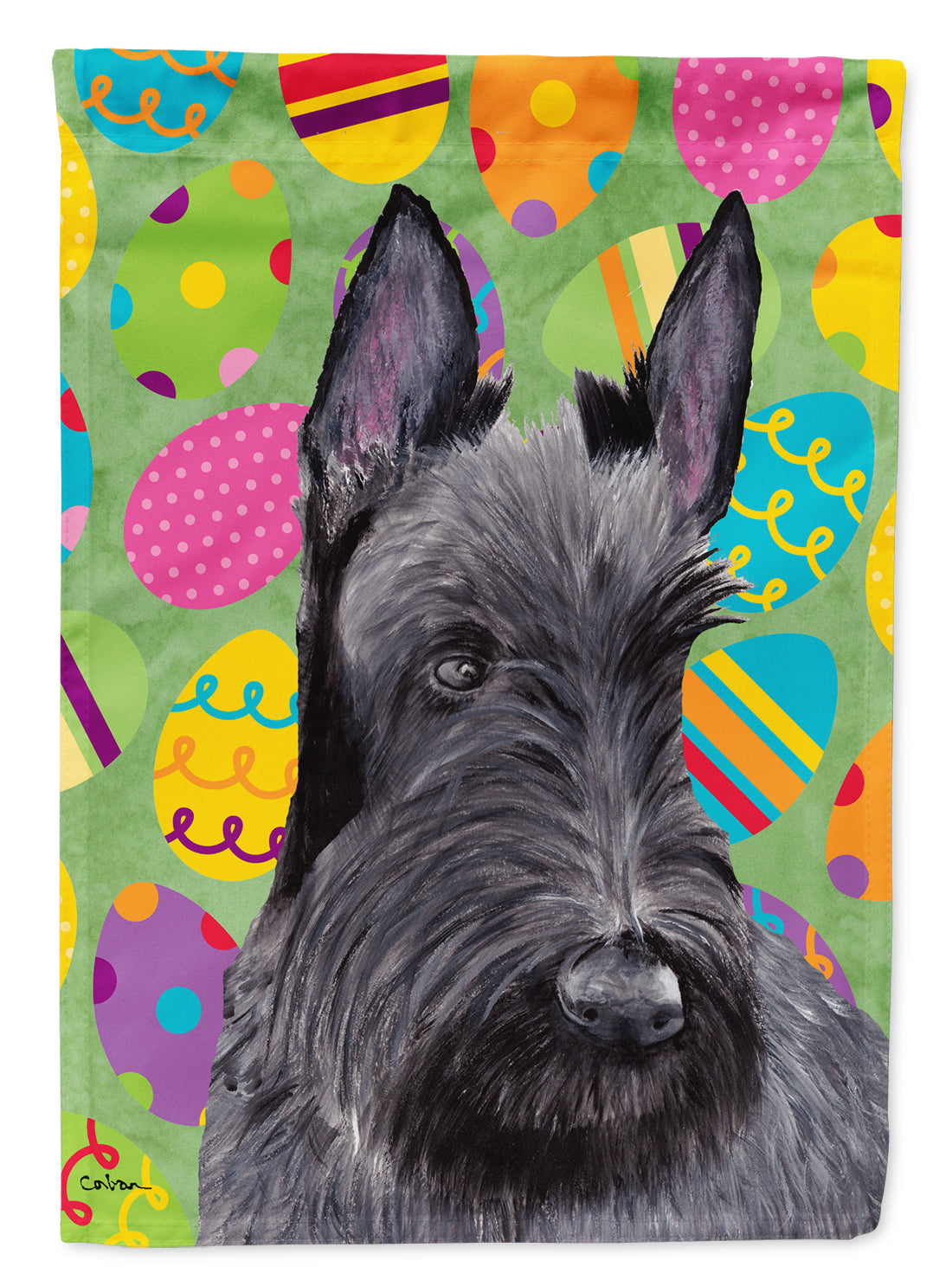 Scottish Terrier Easter Eggtravaganza Flag Garden Size  the-store.com.