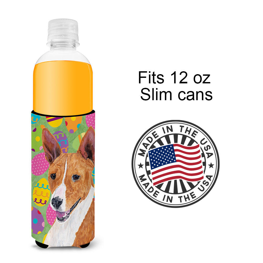 Basenji Easter Eggtravaganza Ultra Beverage Insulators for slim cans SC9467MUK.