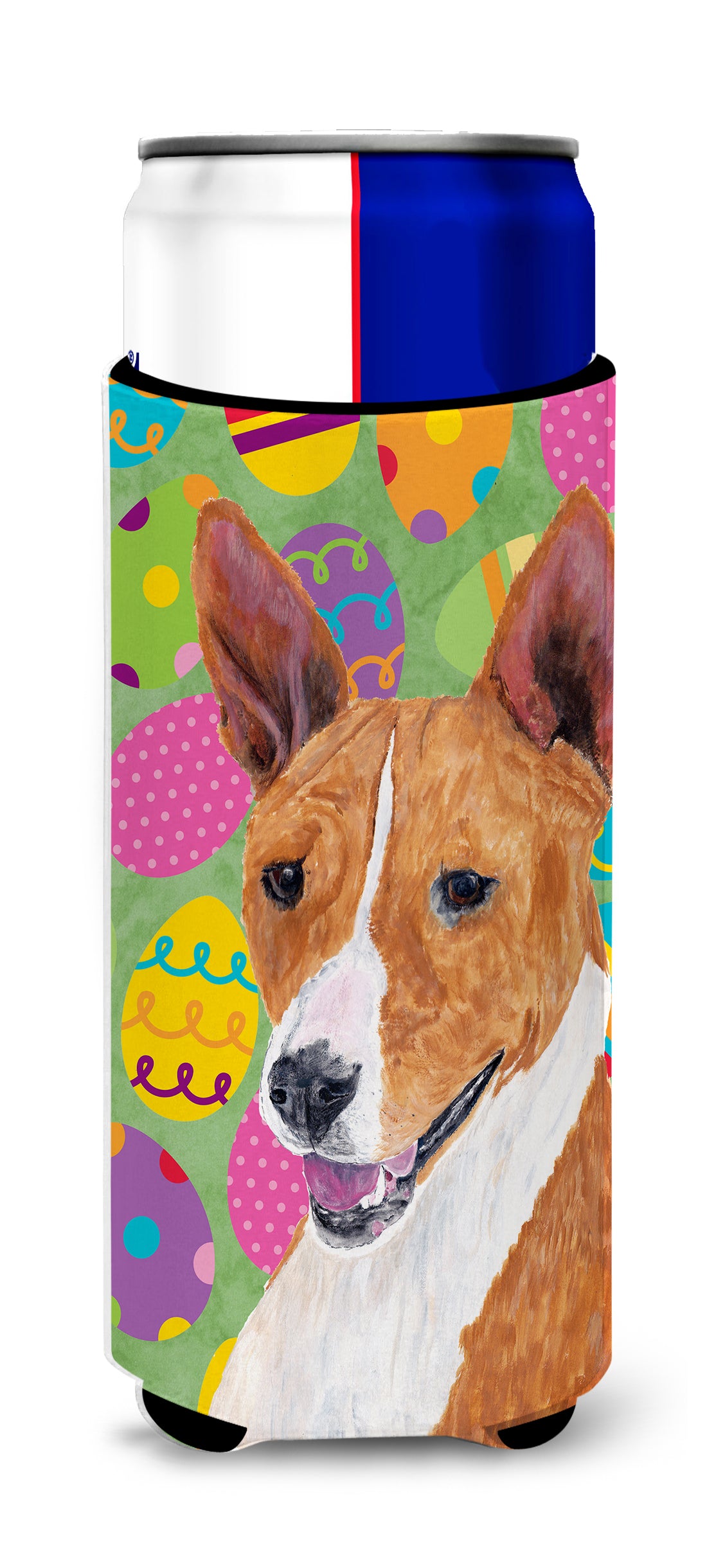 Basenji Easter Eggtravaganza Ultra Beverage Insulators for slim cans SC9467MUK.