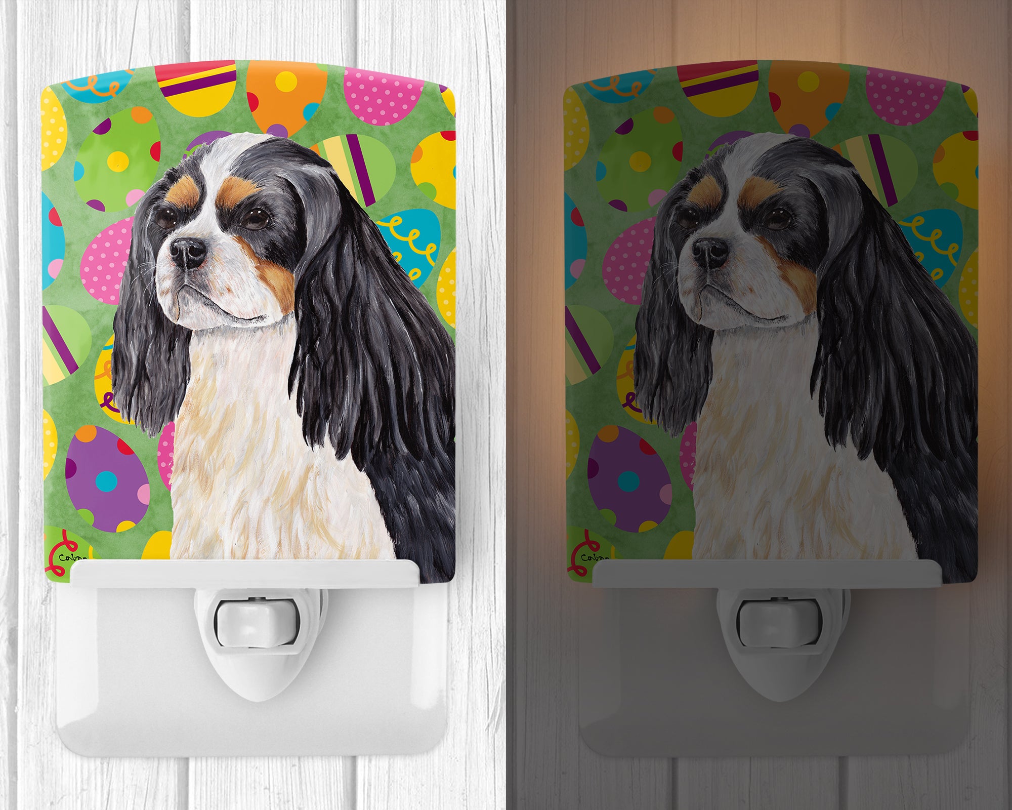 Cavalier Spaniel Easter Eggtravaganza Ceramic Night Light SC9471CNL - the-store.com