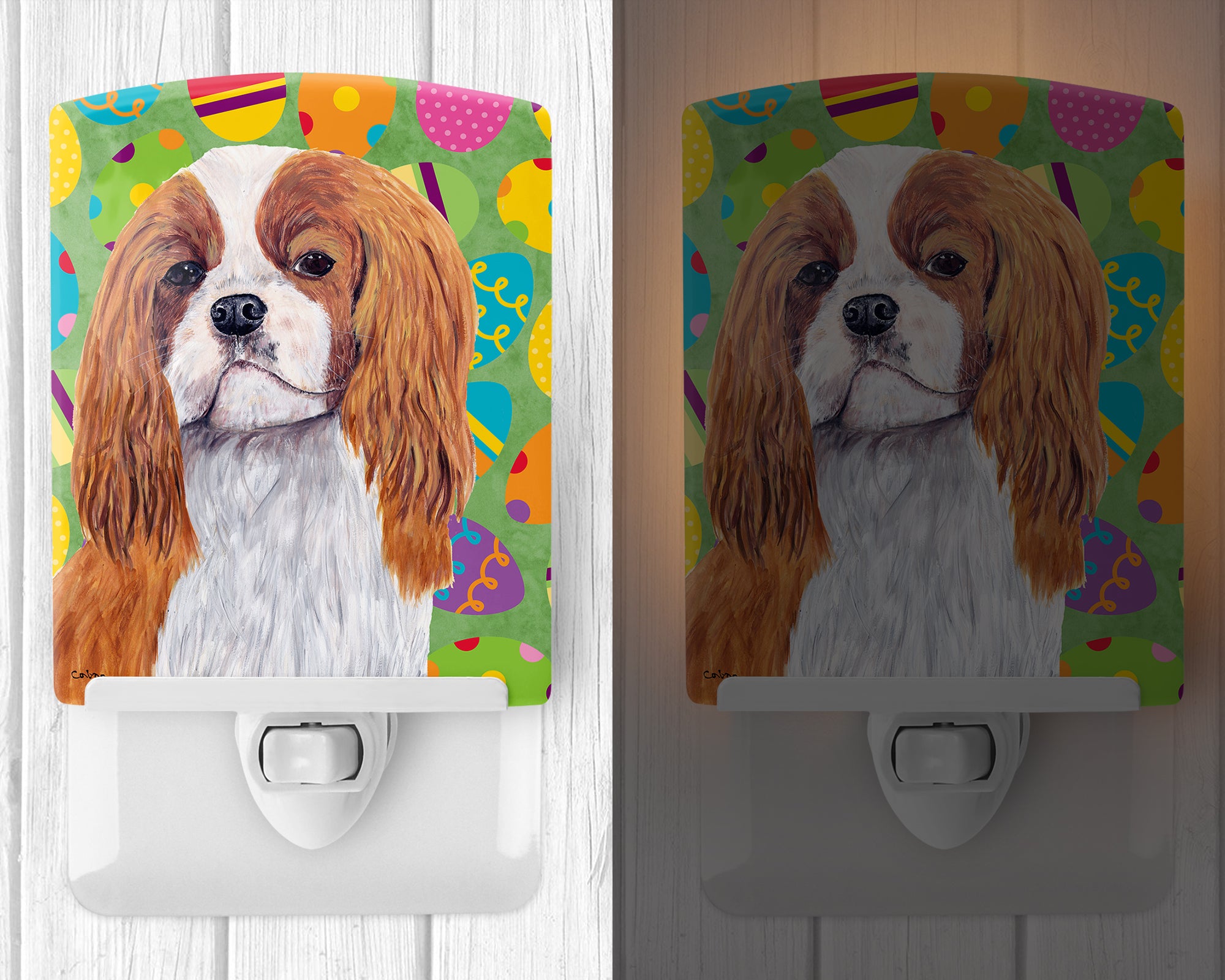 Cavalier Spaniel Easter Eggtravaganza Ceramic Night Light SC9474CNL - the-store.com